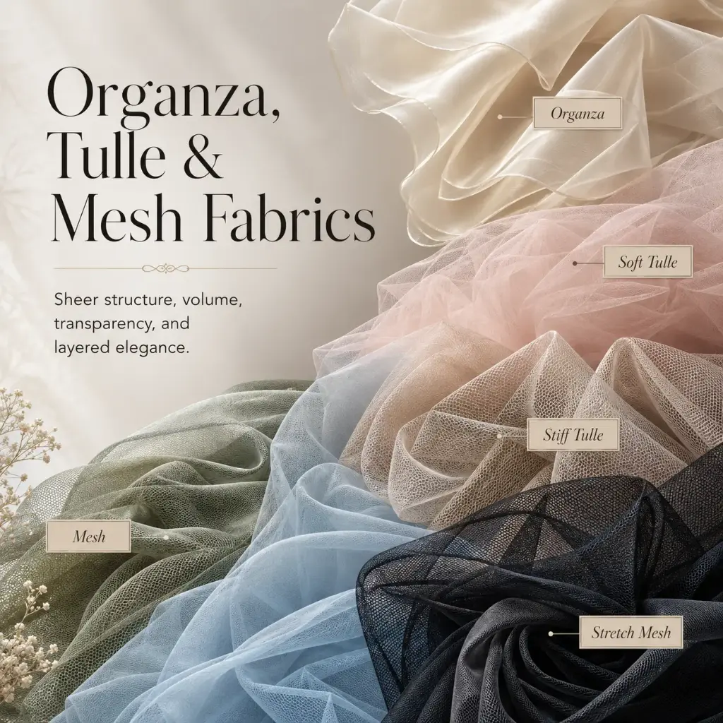 Organza, Tulle & Mesh Fabrics
