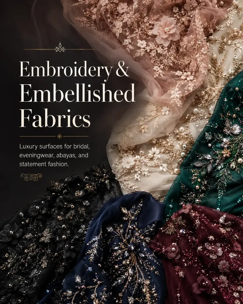 Embroidery & Embellished Fabrics